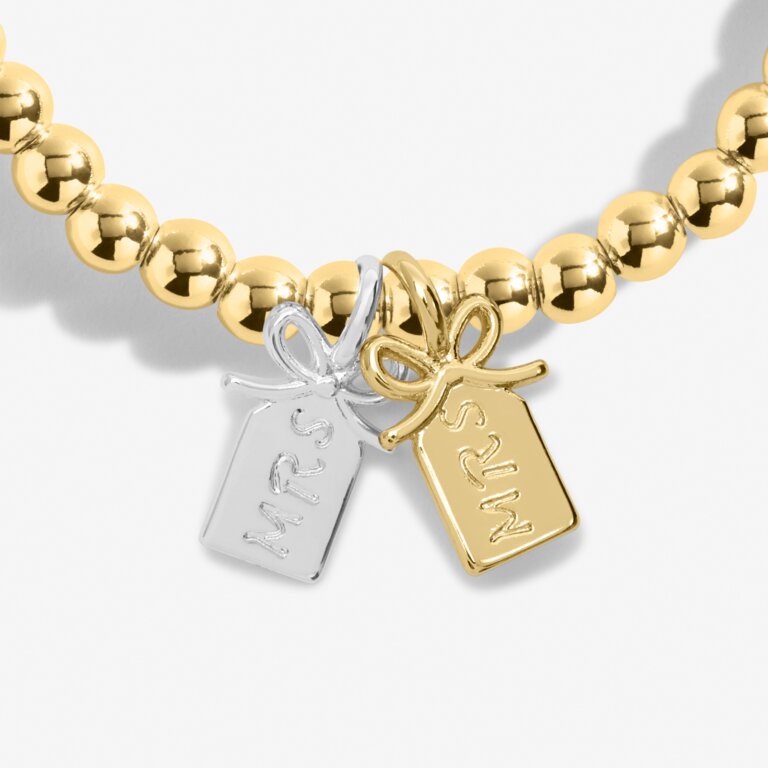 A Little 'Mrs & Mrs' Bracelet In Silver Plating And Gold-Tone Plating