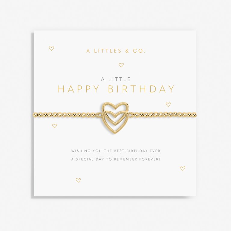 A Little 'Happy Birthday' Bracelet In Gold-Tone Plating