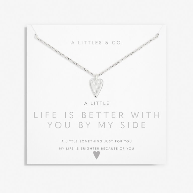 A Little 'Life Is Better With You By My Side' Necklace In Silver Plating