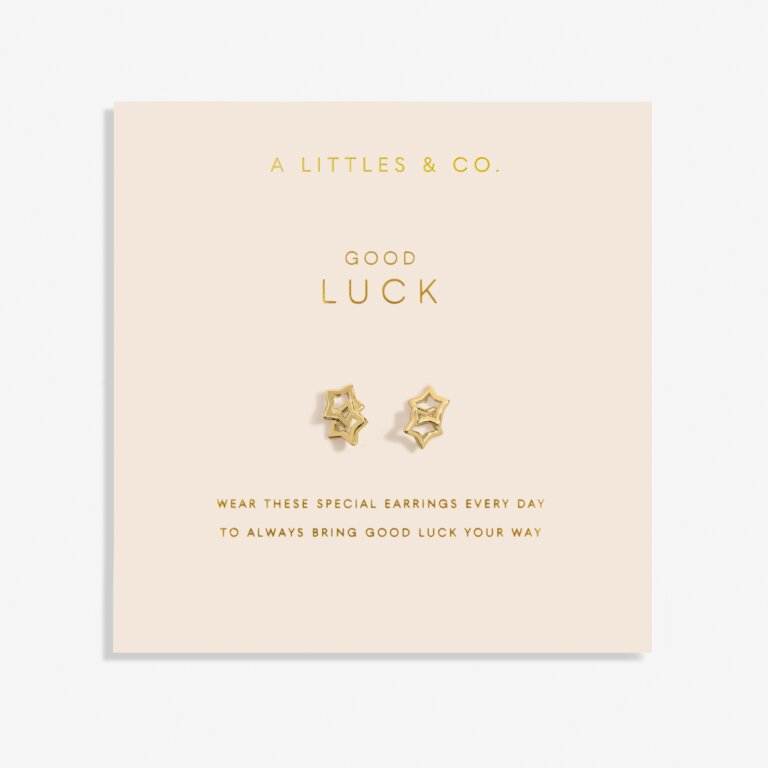 Forever Yours 'Good Luck' Earrings In Gold-Tone Plating