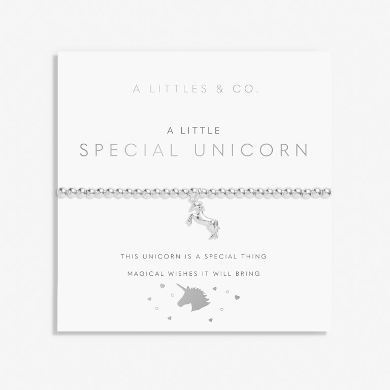 Kid's A Little 'special Unicorn' Bracelet in Silver Plating