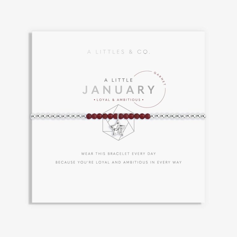 A Little Birthstone 'January' Garnet Bracelet