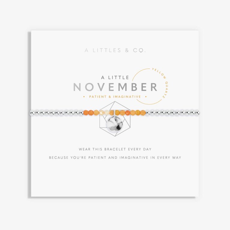 A Little Birthstone 'November' Yellow Quartz Bracelet