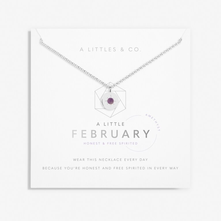 Birthstone A Little Necklace 'February' Amethyst