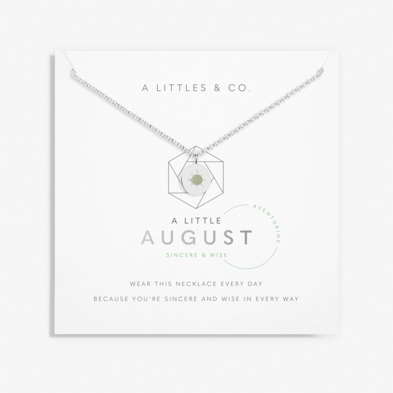 Birthstone A Little Necklace 'August' Aventurine