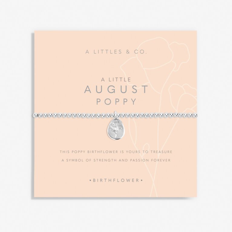 Birthflower A Little 'August' Poppy Bracelet