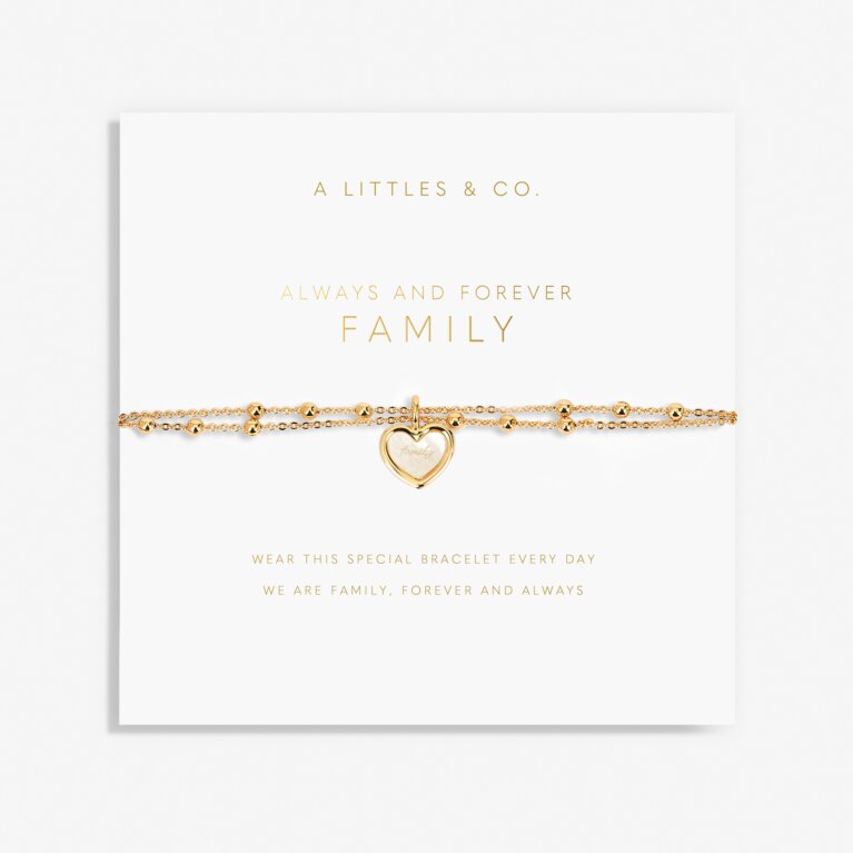 My Moments 'Always And Forever Family' Bracelet in Gold-Tone Plating