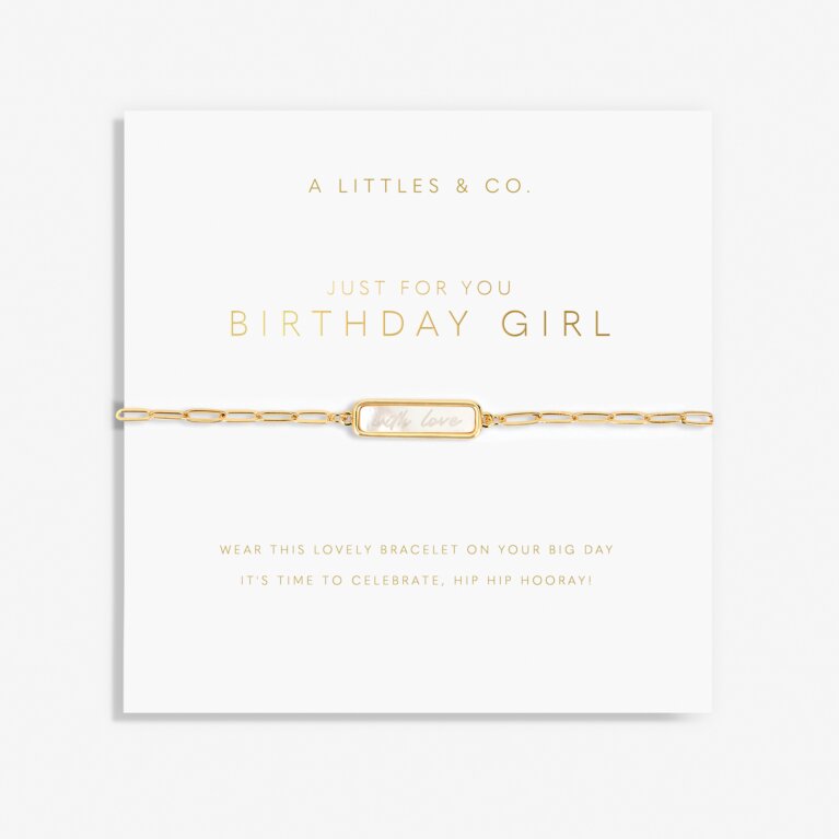 My Moments 'Just For You Birthday Girl' Bracelet in Gold-Tone Plating