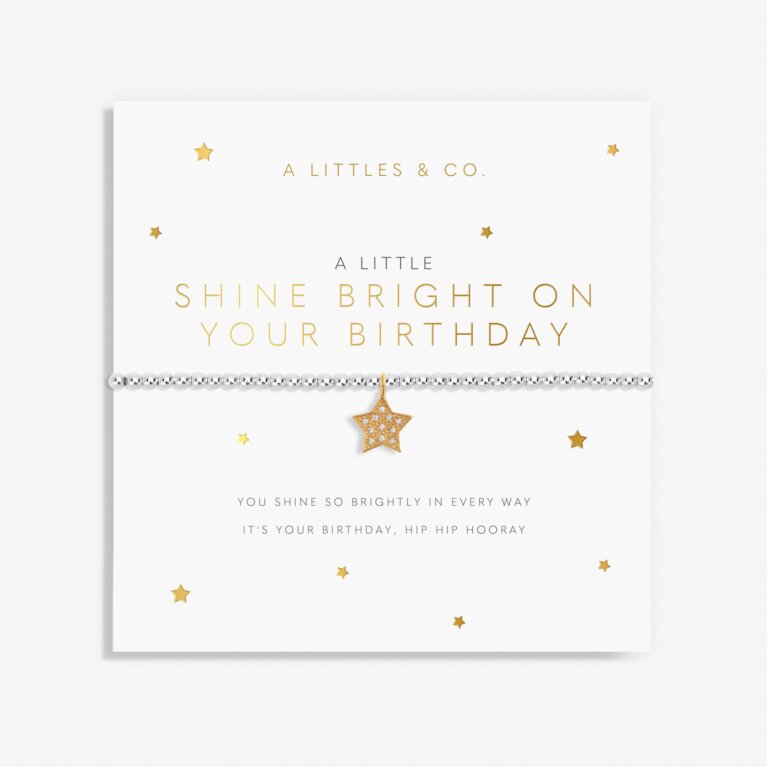 A Little 'Shine Bright On Your Birthday' Bracelet