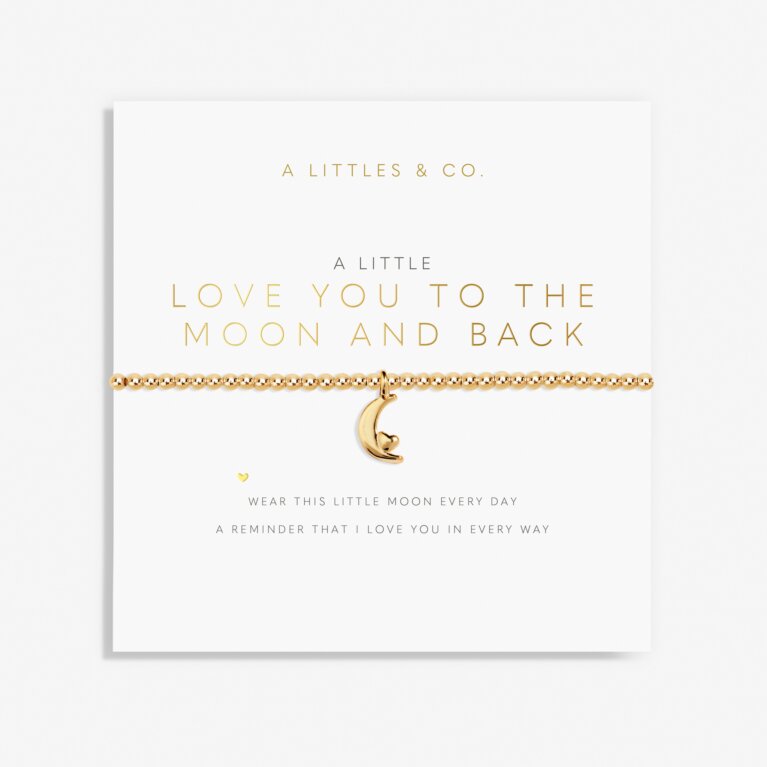 A Little 'Love You To The Moon And Back' Bracelet in Gold-Tone Plating