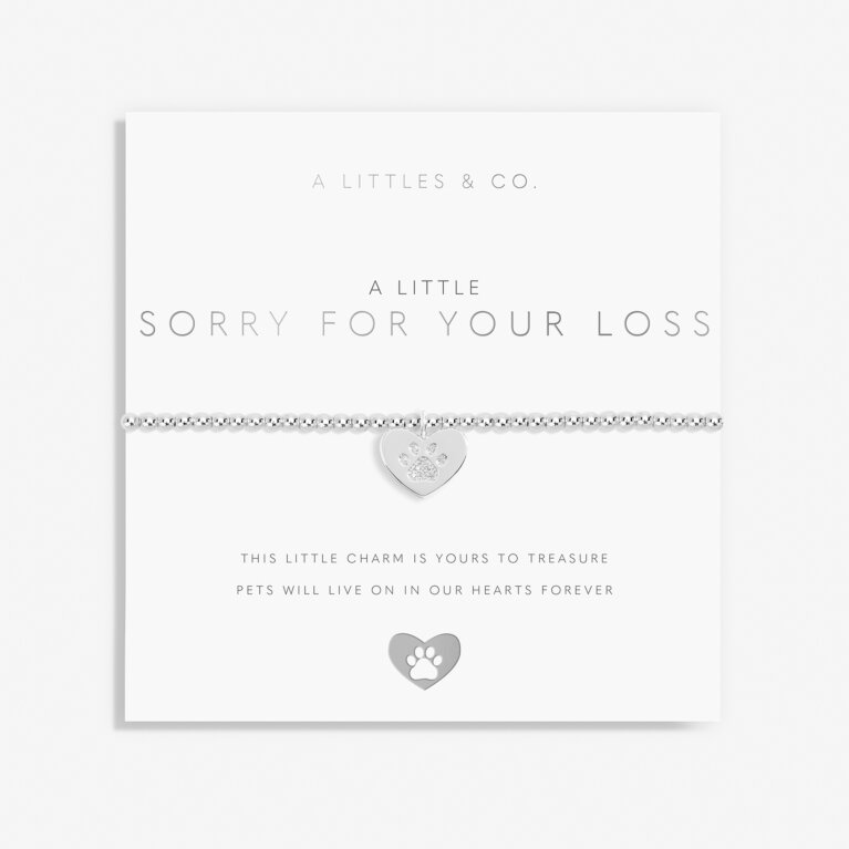 A Little 'Sorry For Your Loss' Bracelet in Silver Plating