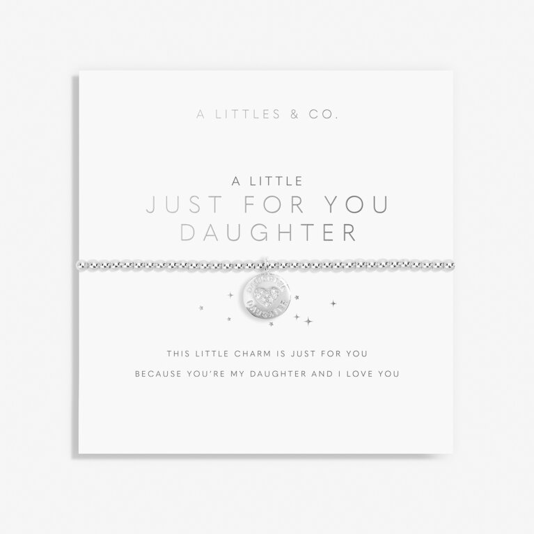 A Little 'Just For You Daughter' Bracelet in Silver Plating