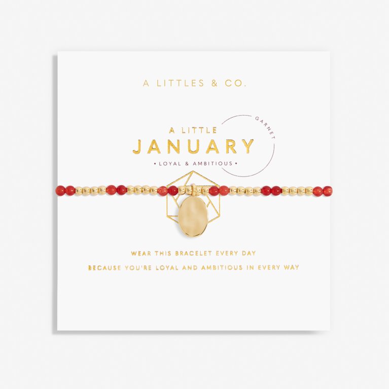 Birthstone A Little January Bracelet in Gold-Tone Plating