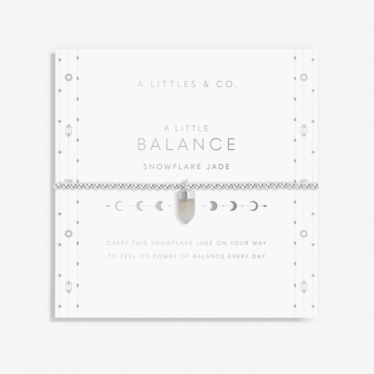 Affirmation Crystal A Little 'Balance' Bracelet in Silver Plating