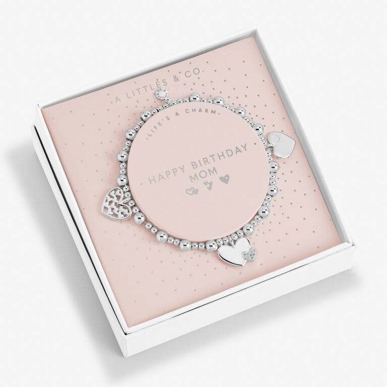 Life's A Charm 'Happy Birthday Mom' Bracelet in Silver Plating
