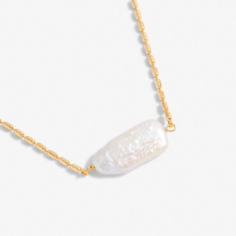 Lumi Pearl Necklace in Gold-Tone Plating