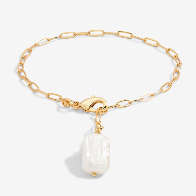 Lumi Pearl Chain Bracelet in Gold-Tone Plating