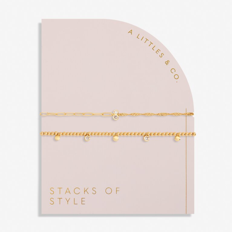 Stacks Of Style Bracelet Set in Gold-Tone Plating