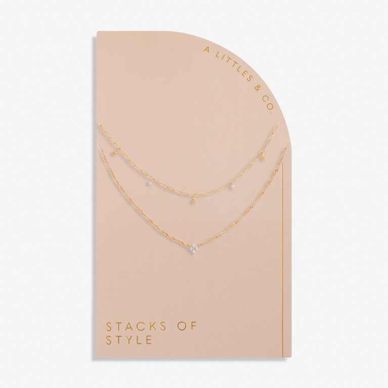 Stacks Of Style Star Necklace in Gold-Tone Plating