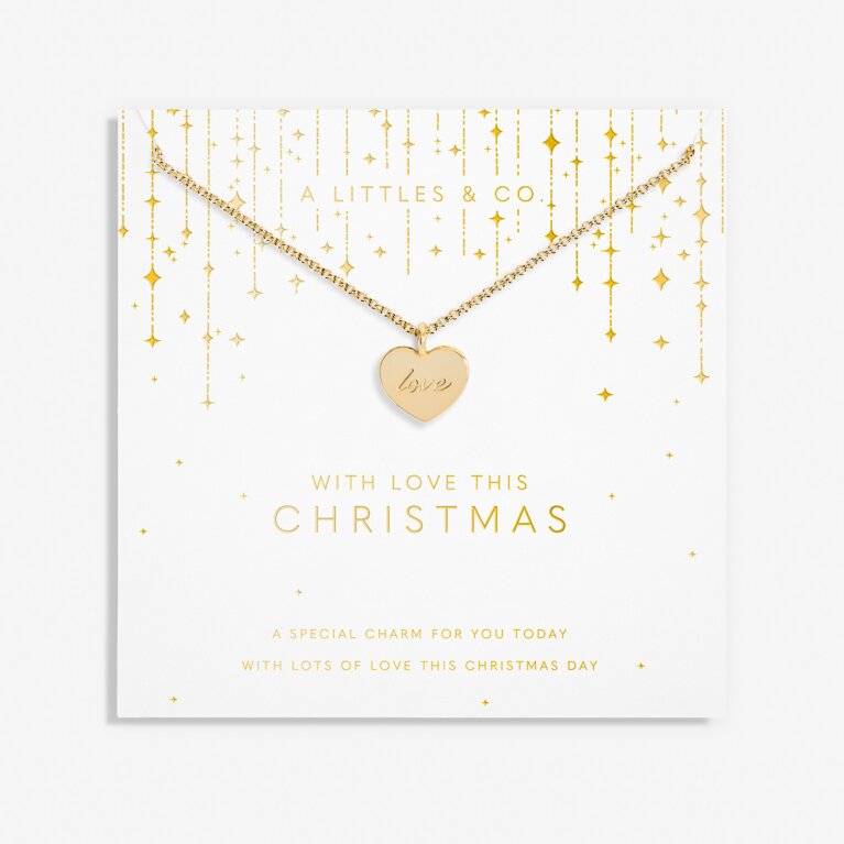 My Moments Christmas 'With Love This Christmas' Necklace in Gold-Tone Plating