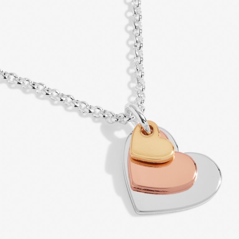 Florence Graduating Hearts Necklace in Silver Plating, Rose Gold-Tone Plating & Gold-Tone Plating