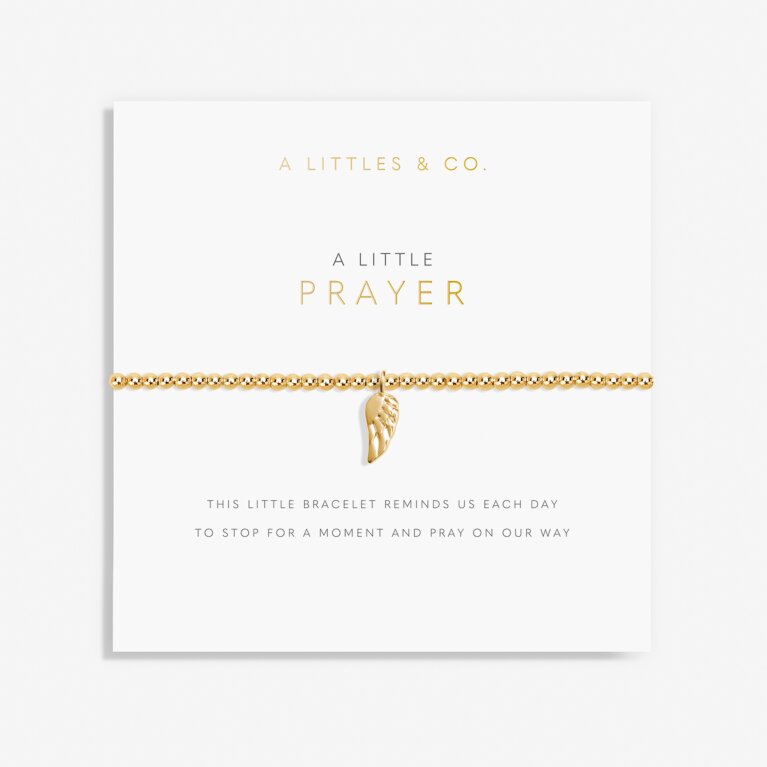 A Little 'Prayer' Bracelet in Gold-Tone Plating