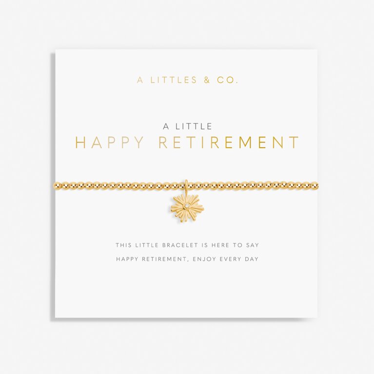 A Little 'Happy Retirement' Bracelet in Gold-Tone Plating