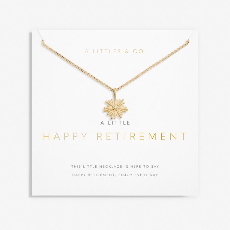 A Little 'Happy Retirement' Necklace in Gold-Tone Plating