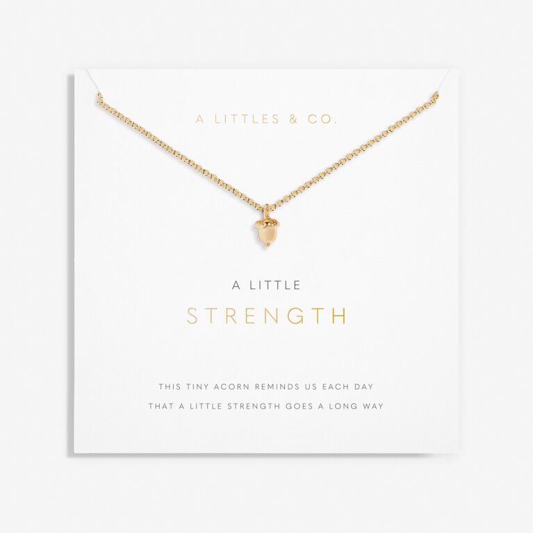 A Little 'Strength' Necklace in Gold-Tone Plating