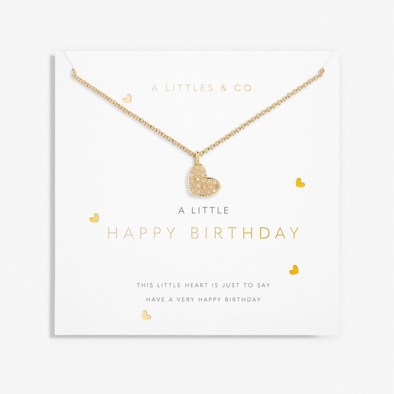 A Little 'Happy Birthday' Necklace in Gold-Tone Plating