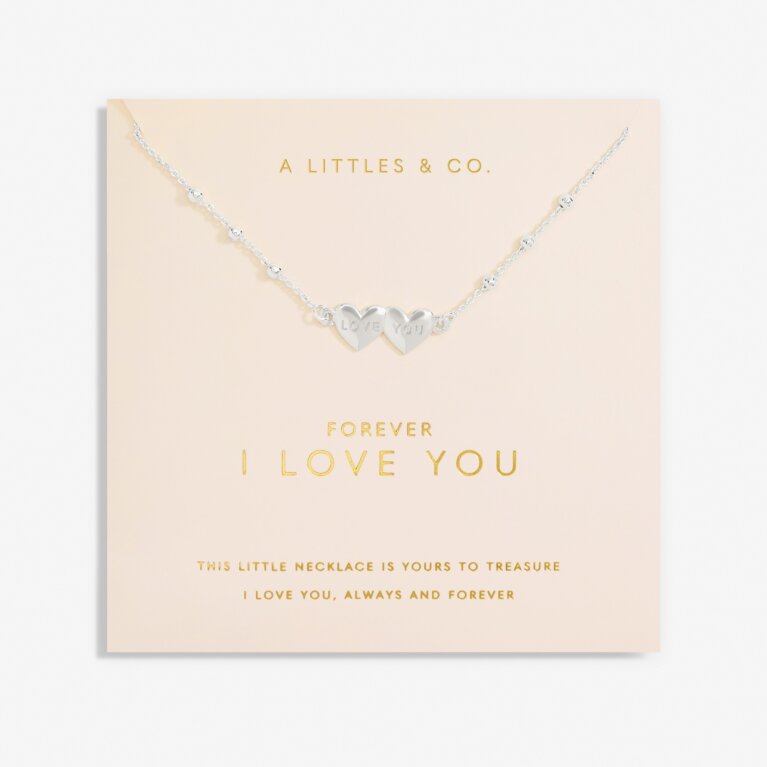 Forever Yours 'Forever I Love You' Necklace In Silver Plating