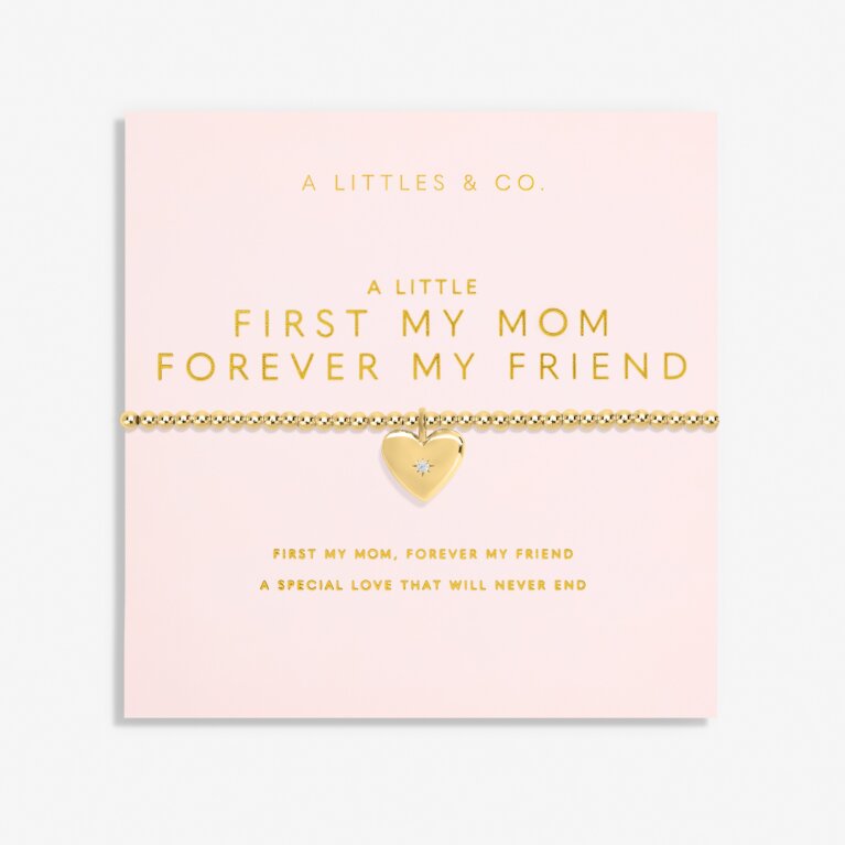 A Little 'First My Mom, Forever My Friend' Bracelet In Gold-Tone Plating