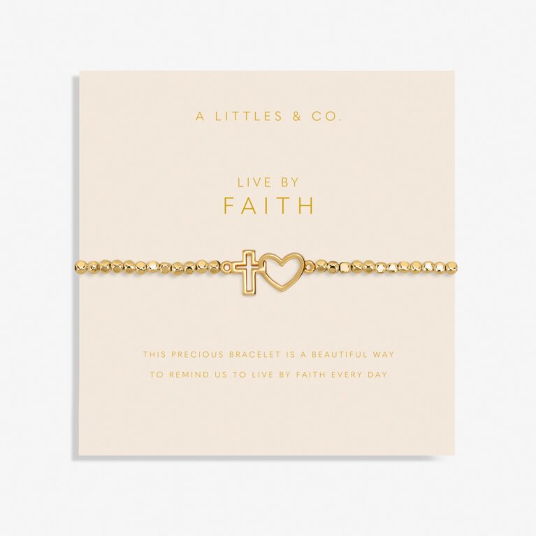 Forever Yours 'Live By Faith' Bracelet In Gold-Tone Plating