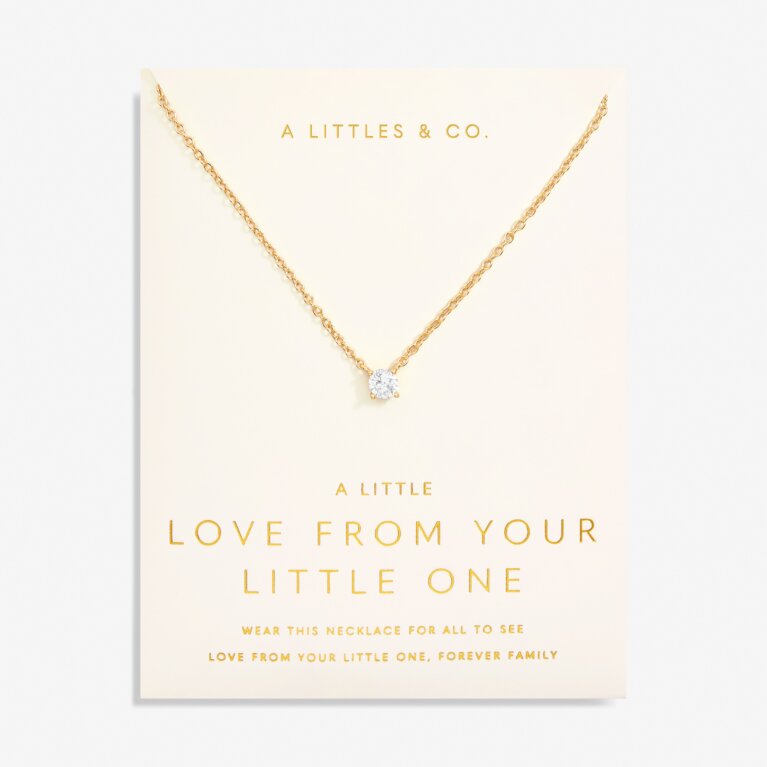 Love From Your Little Ones 'One' Necklace In Gold-Tone Plating