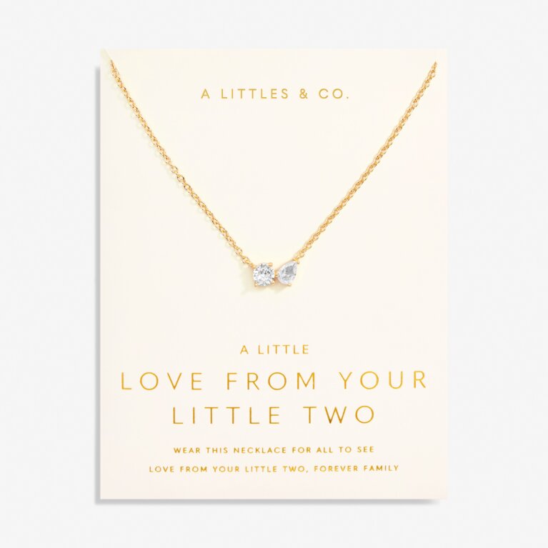 Love From Your Little Ones 'Two' Necklace In Gold-Tone Plating