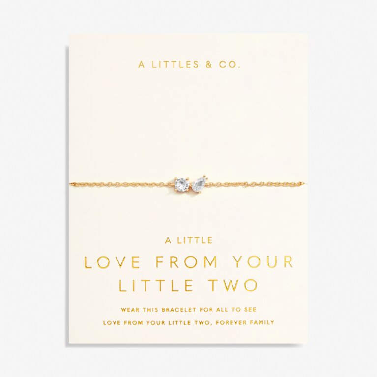 Love From Your Little Ones 'Two' Bracelet In Gold-Tone Plating
