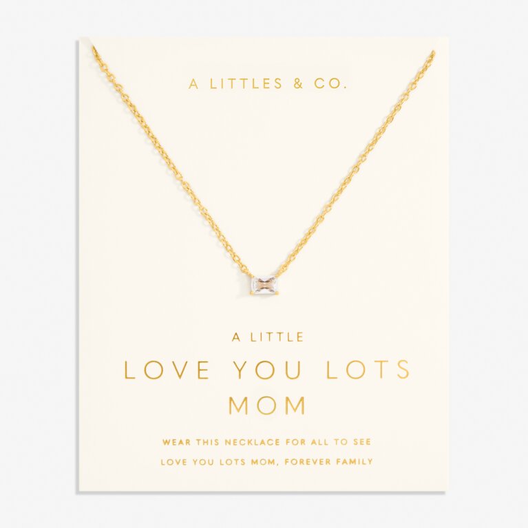 Love From Your Little Ones 'Love You Lots Mom' Necklace In Gold-Tone Plating