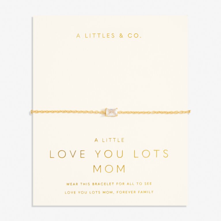 Love From Your Little Ones 'Love You Lots Mom' Bracelet In Gold-Tone Plating