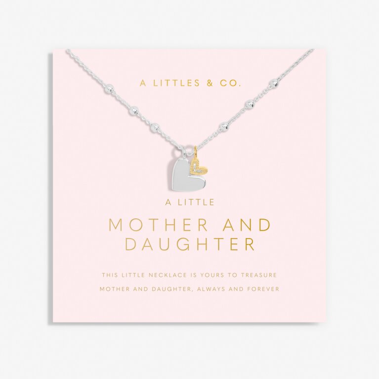 A Little 'Mother And Daughter' Necklace In Silver Plating
