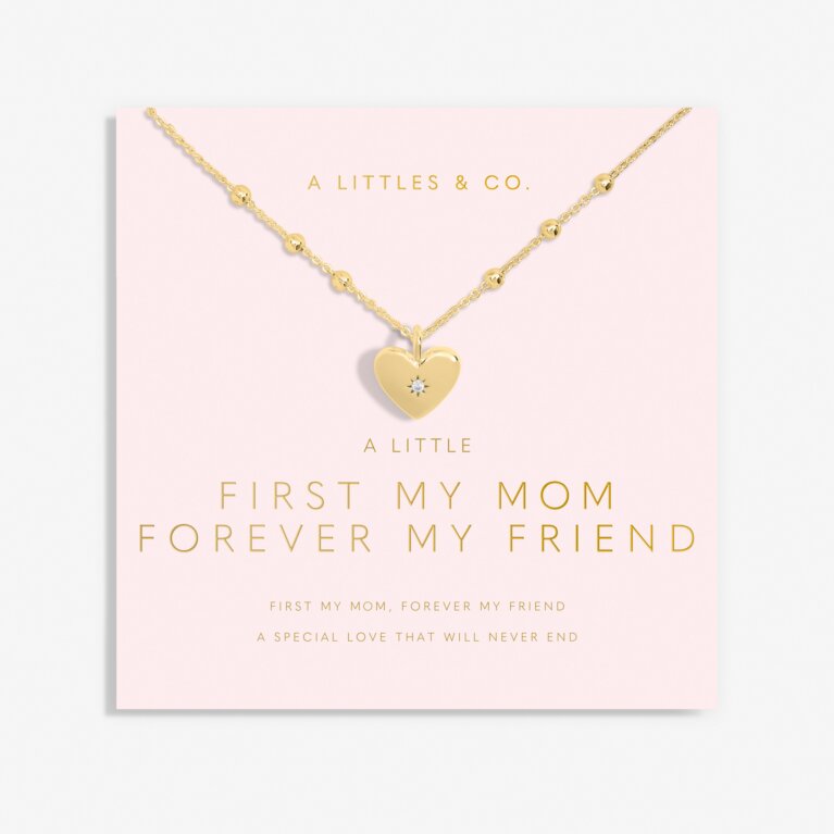 A Little 'First My Mom Forever My Friend' Necklace In Gold-Tone Plating