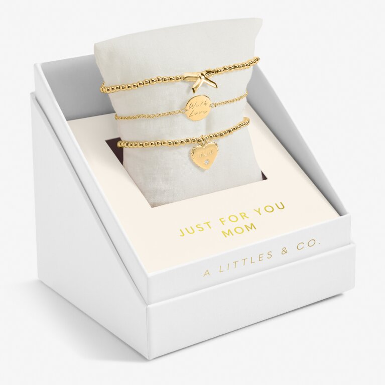 Mother's Day Celebrate You Gift Box 'Just For You Mom' In Gold-Tone Plating