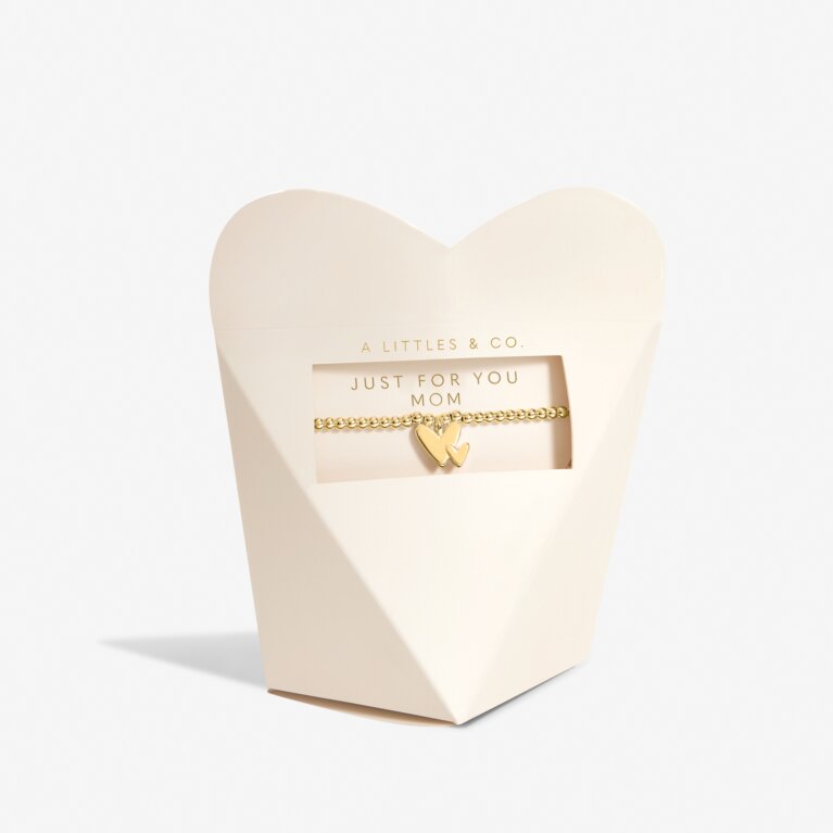 From The Heart Gift Box 'Just For You Mom' Bracelet In Gold-Tone Plating