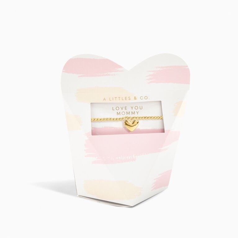 From The Heart Gift Box 'Love You Mommy' Bracelet In Gold-Tone Plating