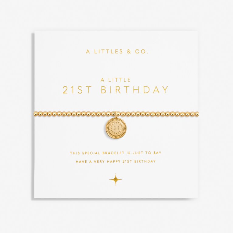 A Little '21st Birthday' Bracelet In Gold-Tone Plating