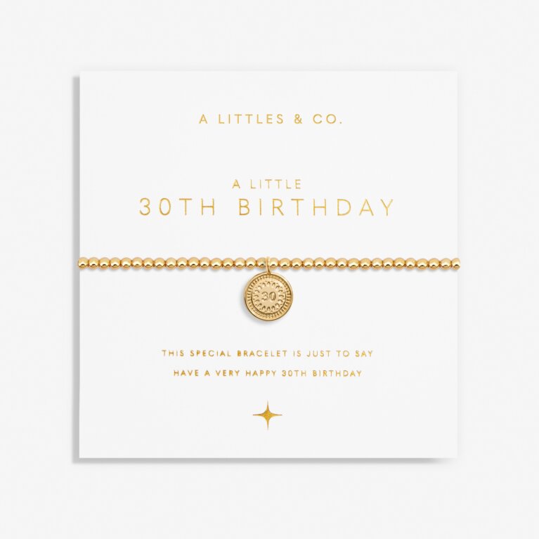A Little '30th Birthday' Bracelet In Gold-Tone Plating