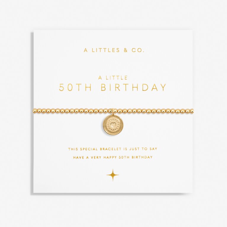 A Little '50th Birthday' Bracelet In Gold-Tone Plating