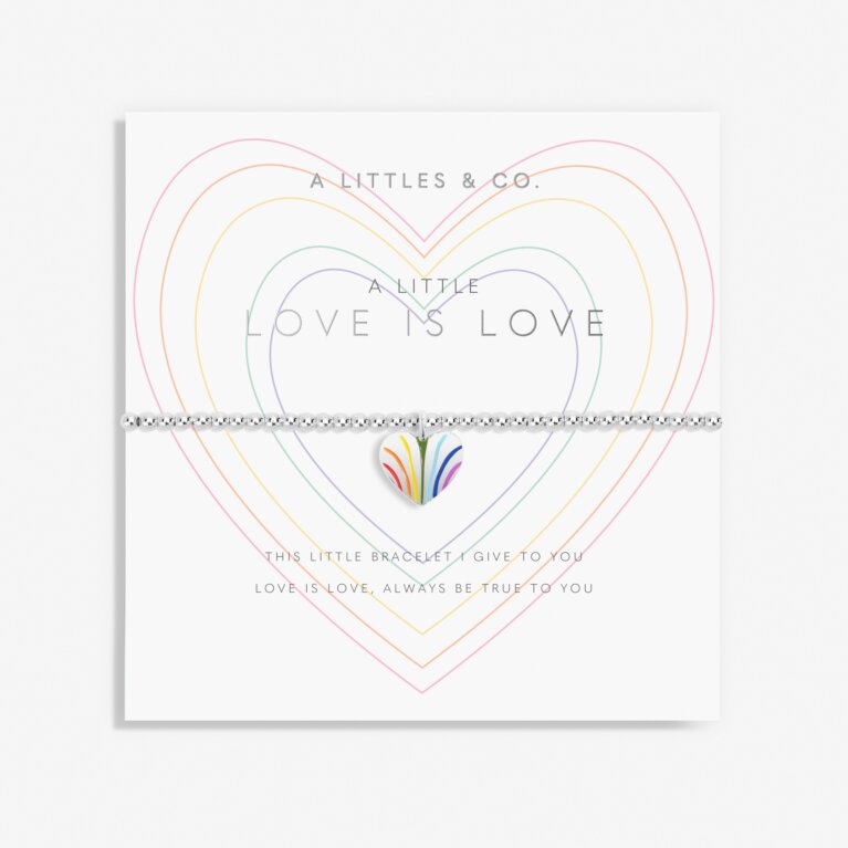 A Little 'Love Is Love' Bracelet In Silver Plating