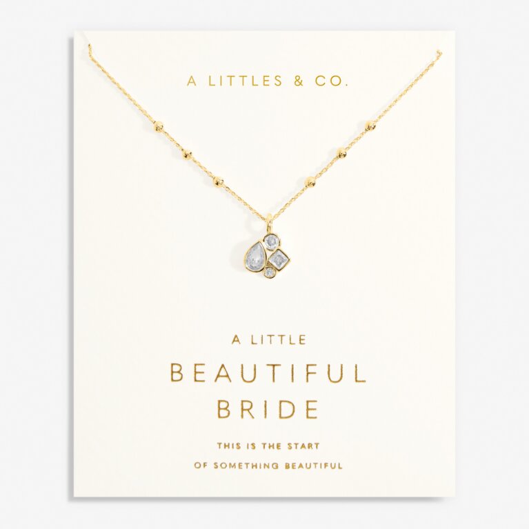Bridal A Little 'Beautiful Bride' Necklace In Gold-Tone Plating
