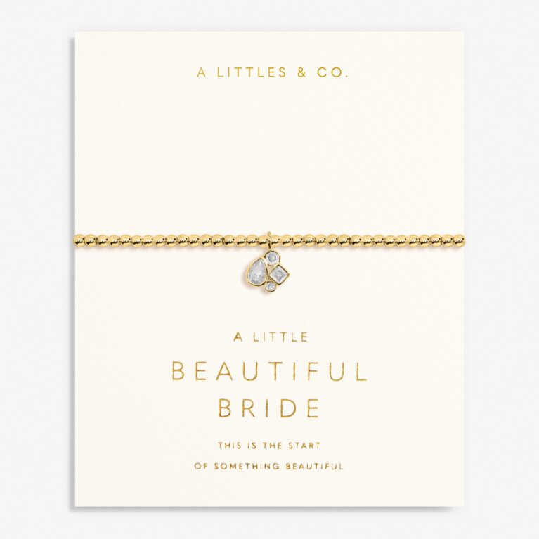 Bridal A Little 'Beautiful Bride' Bracelet In Gold-Tone Plating