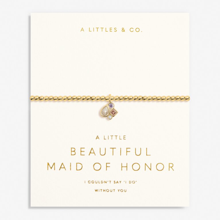 Bridal A Little 'Maid Of Honor' Bracelet In Gold-Tone Plating